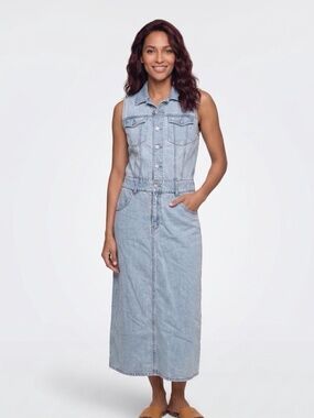 Kut From The Kloth Jamila Sleevless Denium Dress sz 6